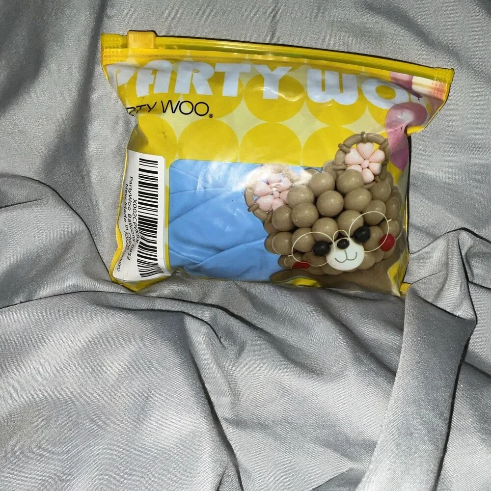 Party Woo Baby Blue  Balloons, 50 pcs 12 Inch , Birthday Decoration, Never Used